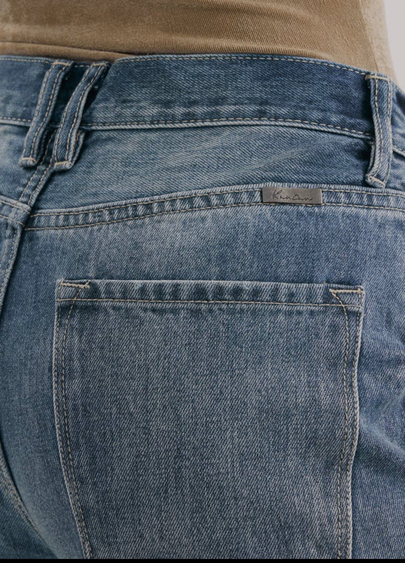 KanCan 90's Ultra High Rise Exposed Button Fly Flare