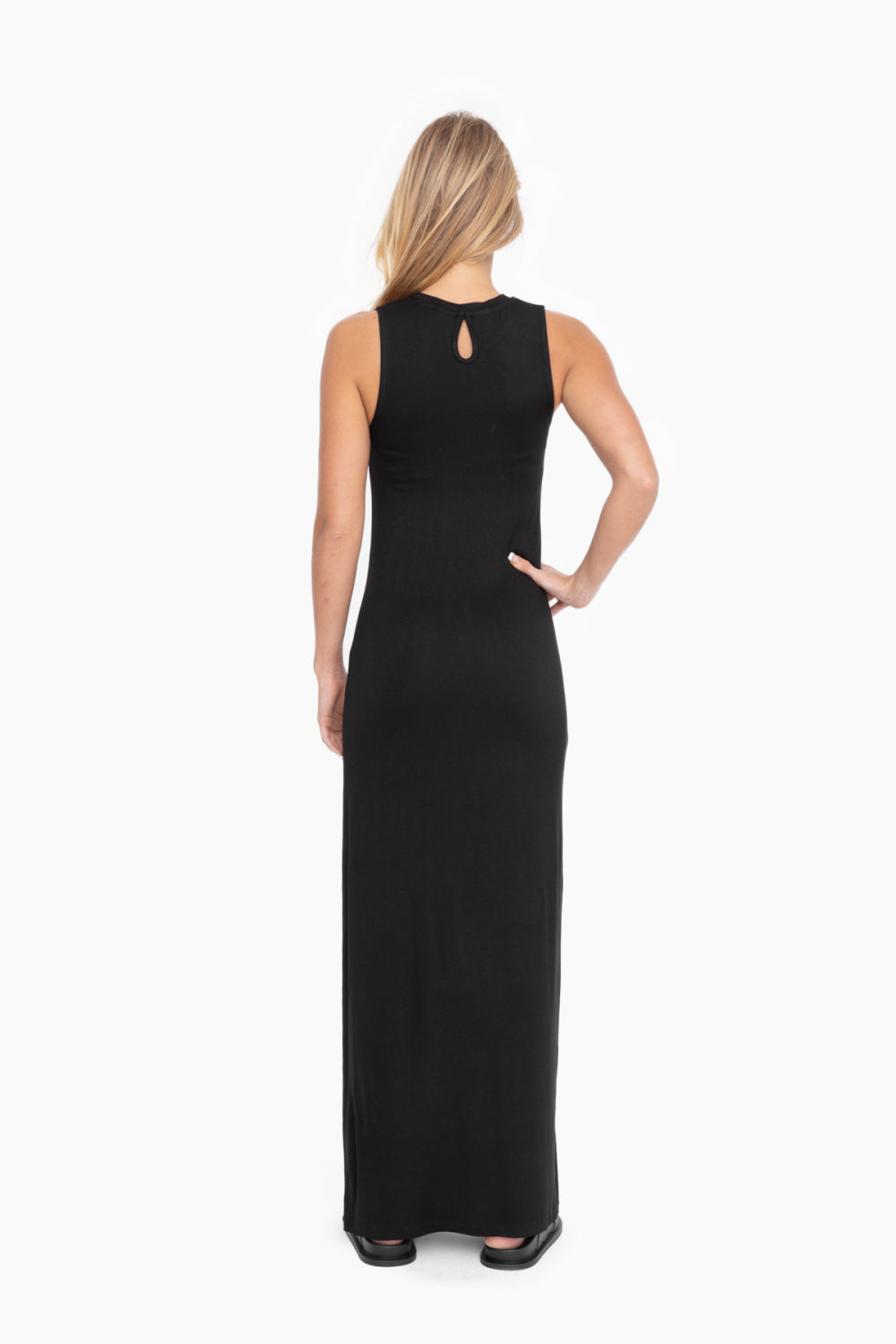 Mono B Butter Soft Keyhole Back Maxi Dress