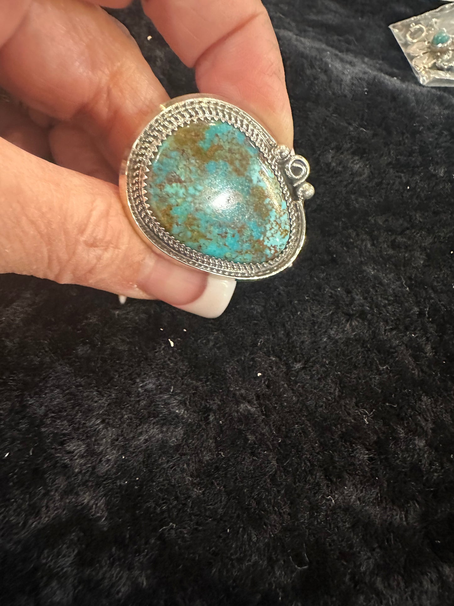 Sterling Silver Navajo Marked Handmade Kingman Sz 10 Ring