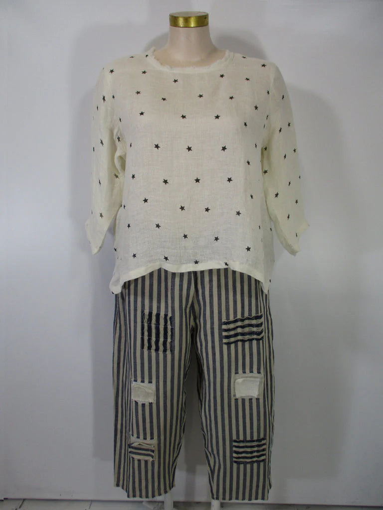 by Paper Lace - Markie Stripe Patchwork Pants