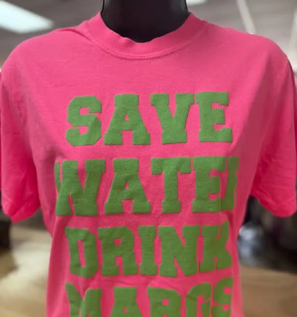 Save Water Drink Margs Puff Tee