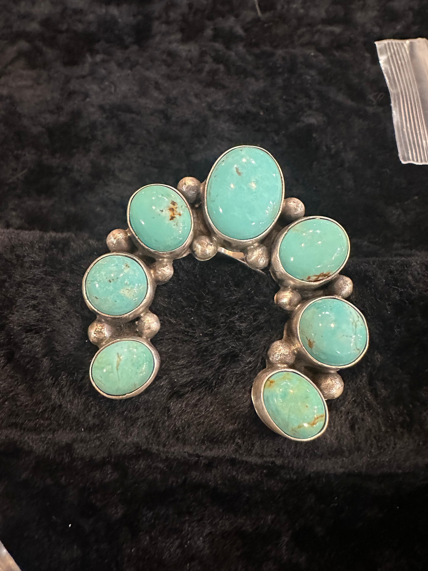 Sterling Silver Navajo Marked Handmade Naja Kingman Adjustable Ring
