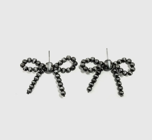 Western Bow FAUX Navajo Pearl Ribbon Earrings