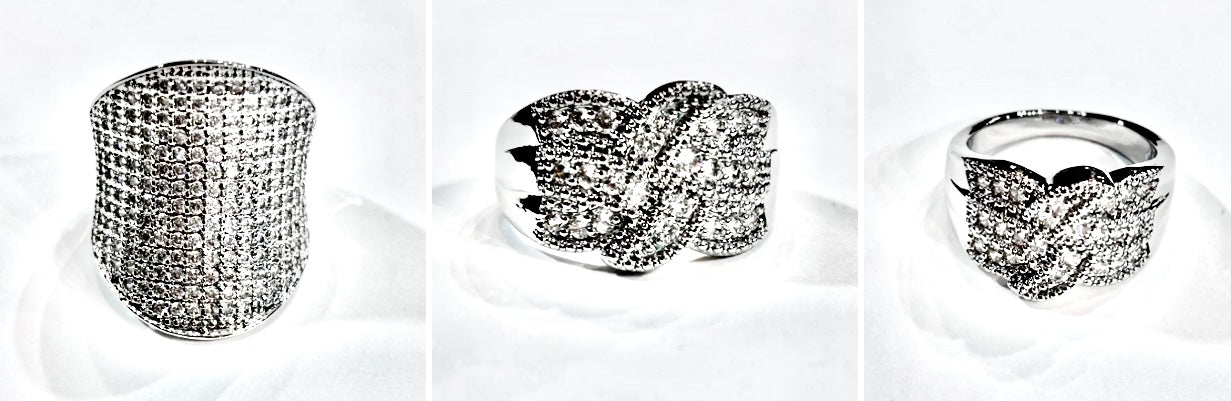 Faux Diamond Rings