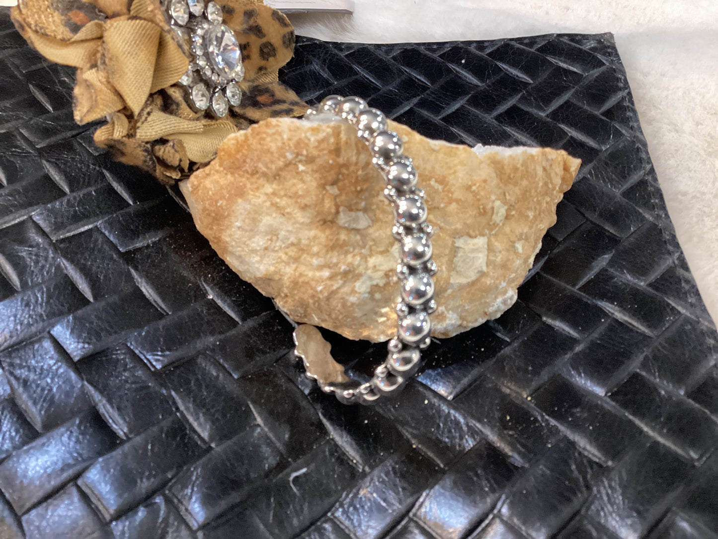 Sterling Silver Dot Stack Bead Cuff