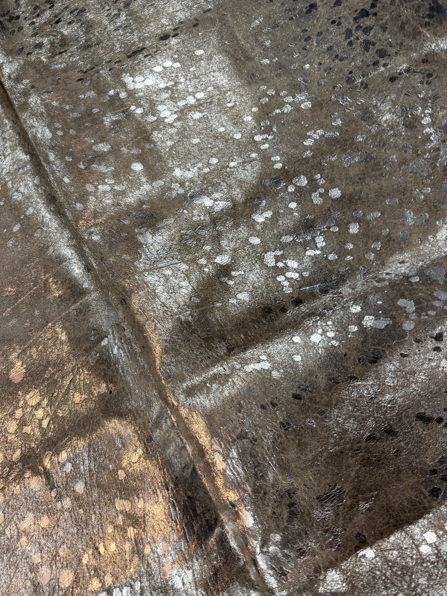 Silver Metalic Cowhide