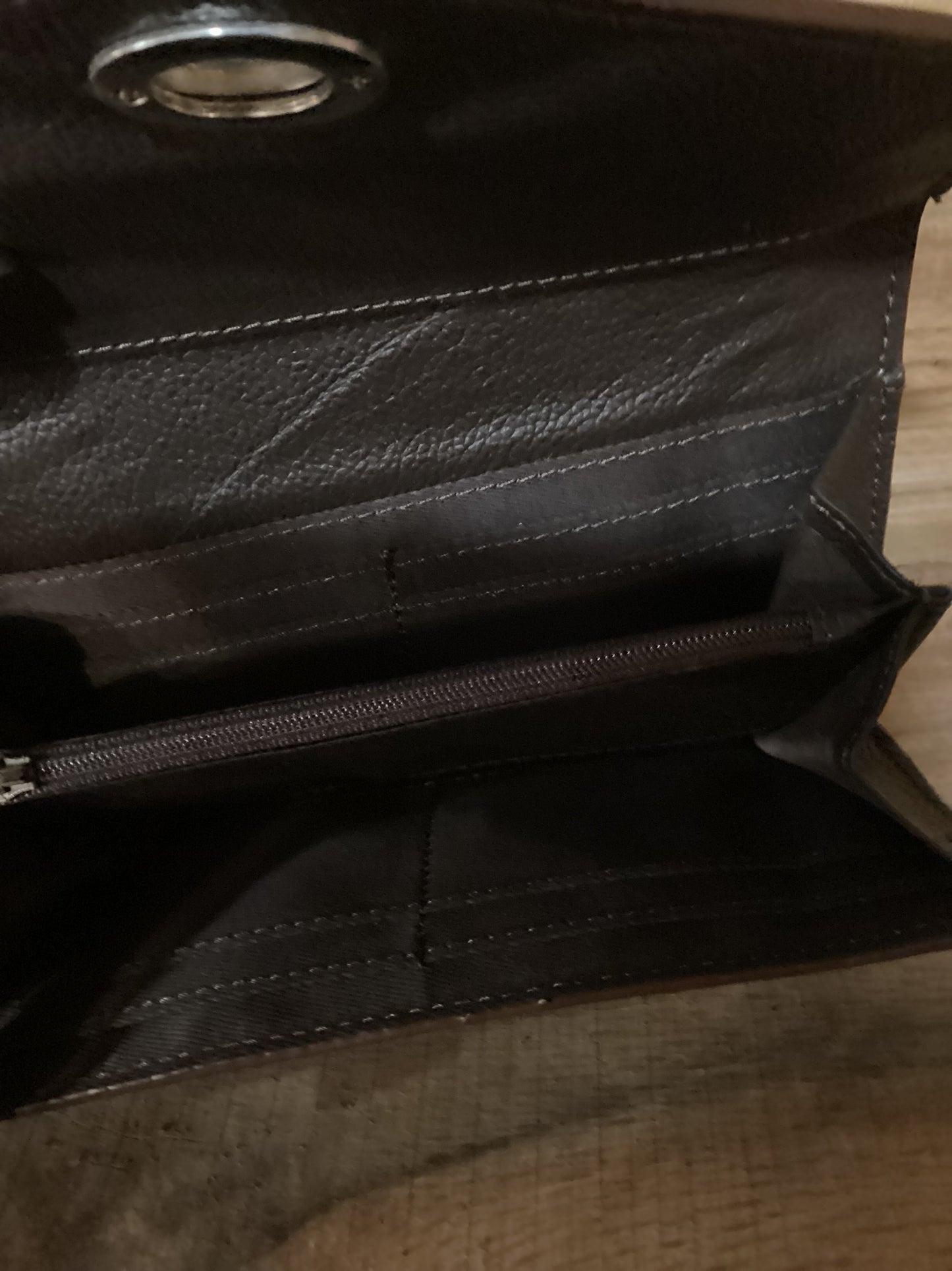 Tooled Genuine Leather Hair on Hide Wallet