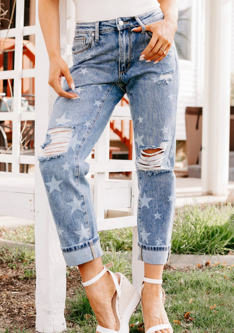 Saige Boyfriend Rigid & Stretch Jeans