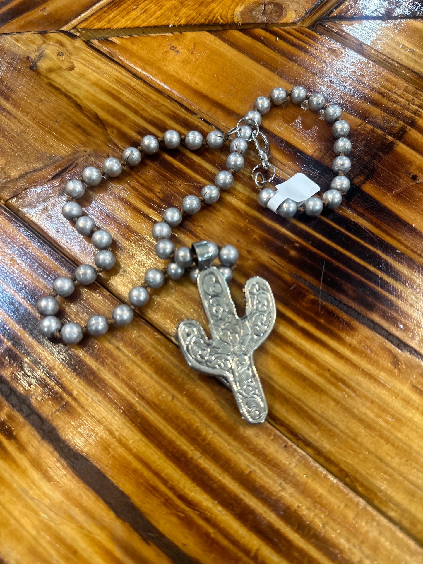 Tibetan Silver Natural Turquoise Cactus Pendant
Handmade Pendant