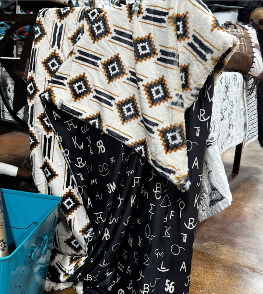 Rowdy Crowd Aztec Brands Blanket