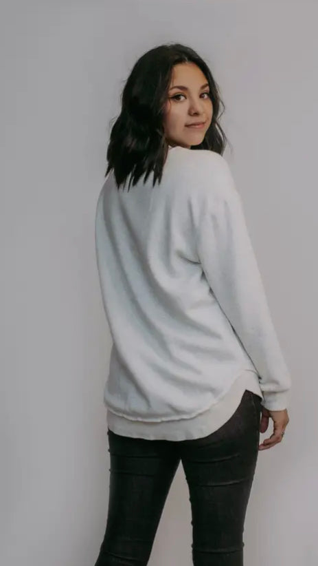 Basic Acid Washed HiLow Sweatshirt