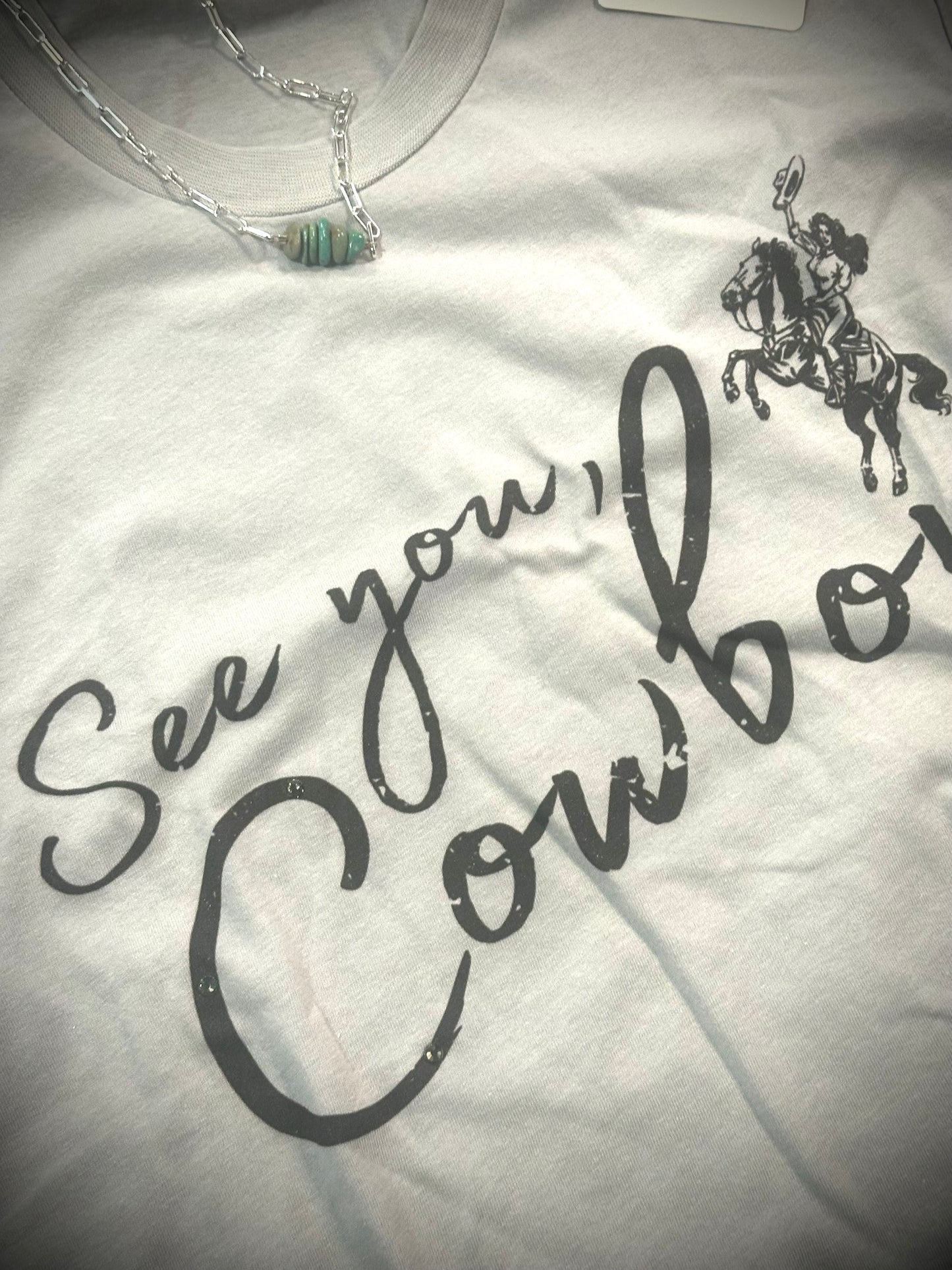 “See You Cowboy” SS Tee Embellished