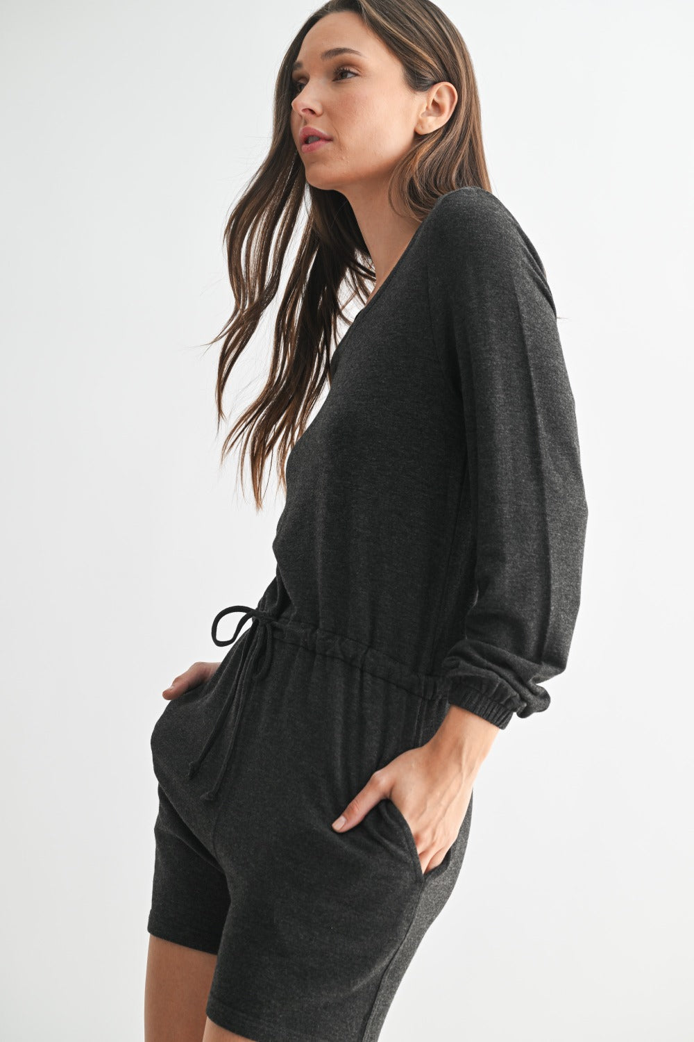 Monk b Buttersoft LONG SLEEVE LOUNGE ROMPER