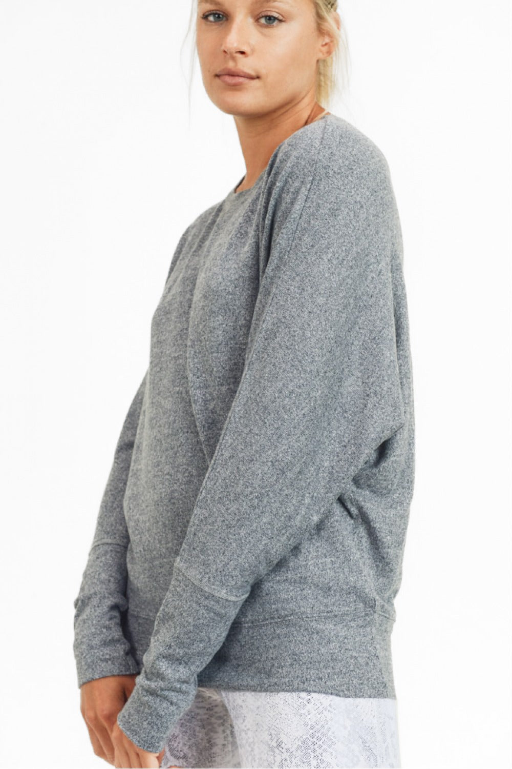 Mono B Butter Soft Dolman-Sleeved Top