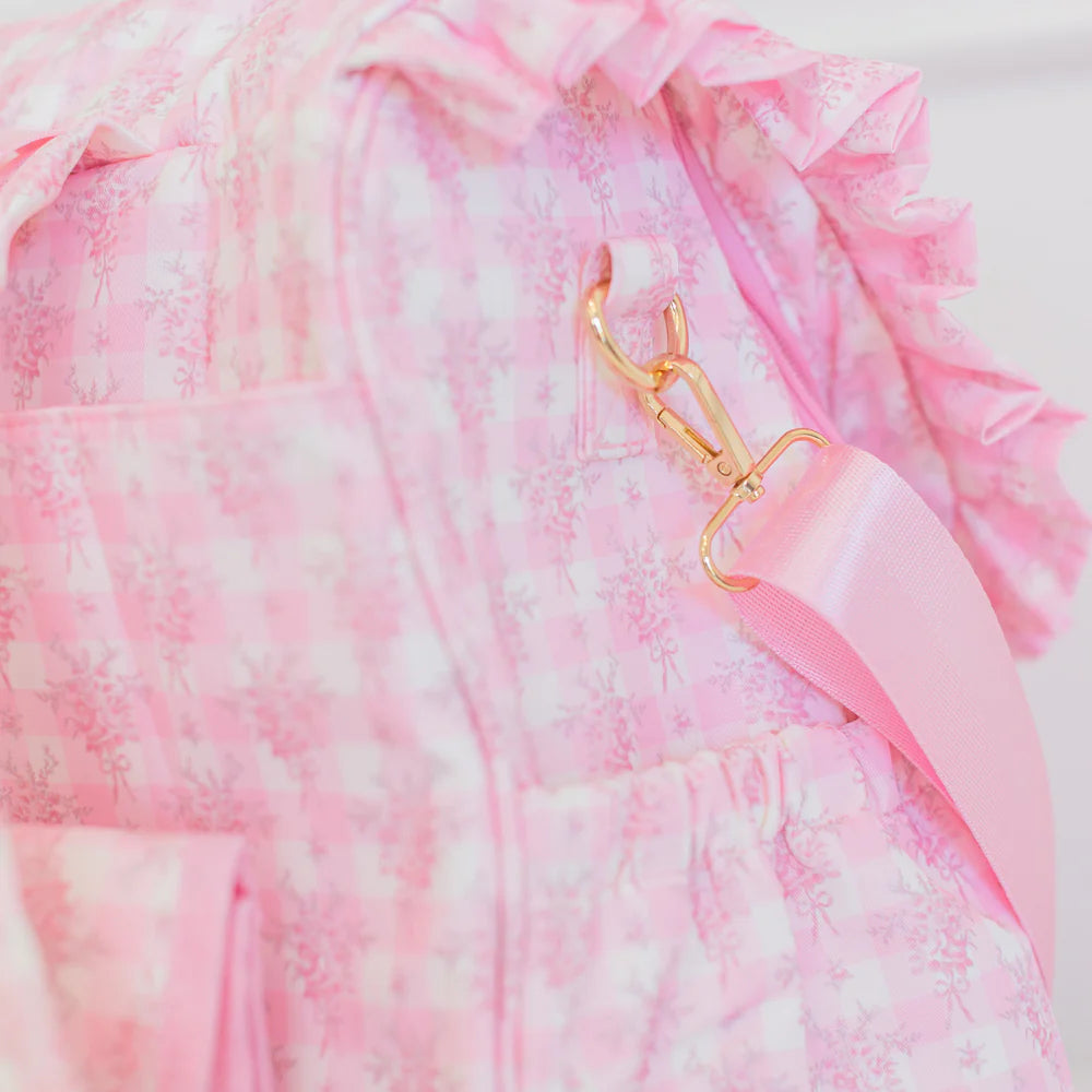 HOLLIS RUFFLED NYLON DIAPERBAG BACKPACK (monogram available)