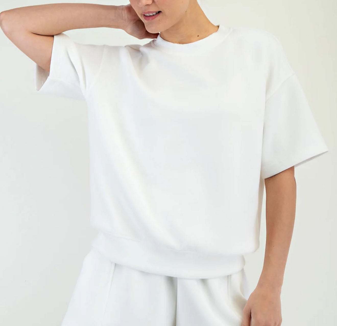 RAE MODE Modal Scuba Basic Short Sleeve Top