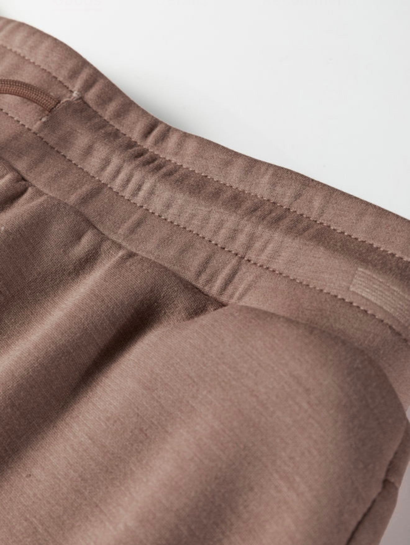 Coffee Solid Color Drop Shoulder Pullover Mini Skirt Two Piece Outfit