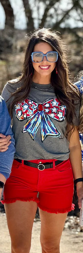 Callie Ann Stelter Patriotic Bow Tee