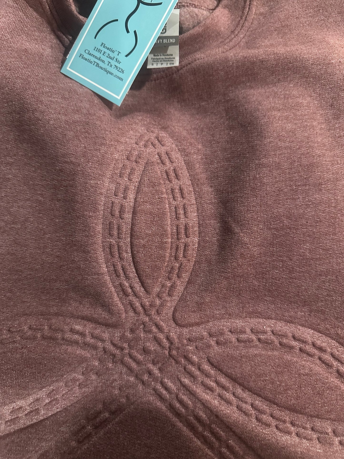 Sweatshirt with Embossed Bootstitch
