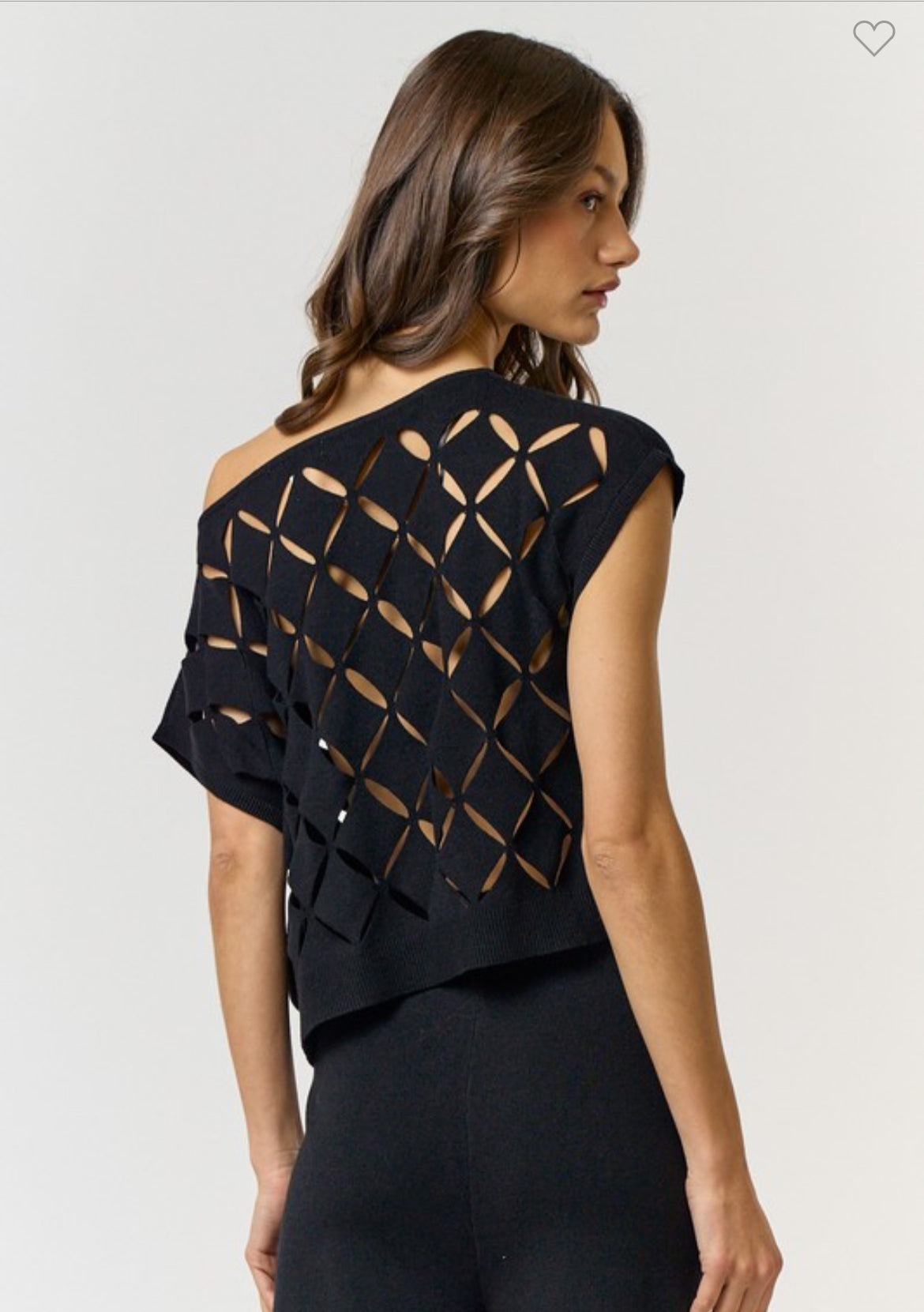 CUT OUT DETAIL ELASTIC WAISTBAND SWEATER PANTS