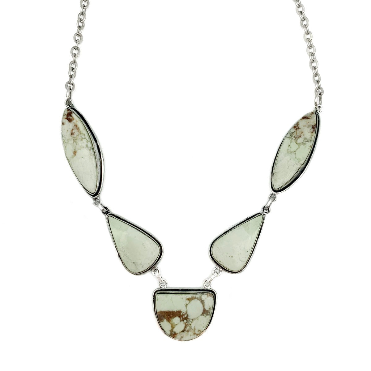 Kashi Semiprecious Stone Bib Necklace – Lemon Chrysoprase