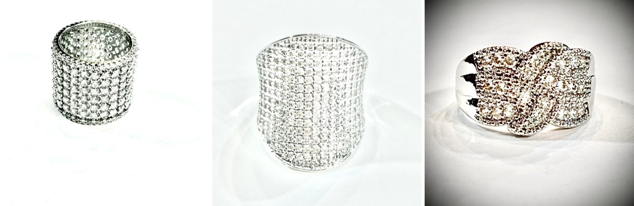 Faux Diamond Rings