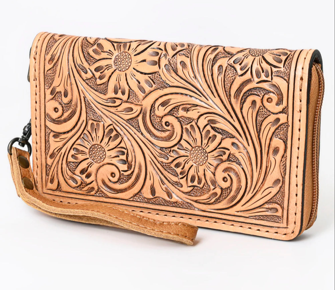 Organiser Genuine Western Leather Women Wallet American Darling