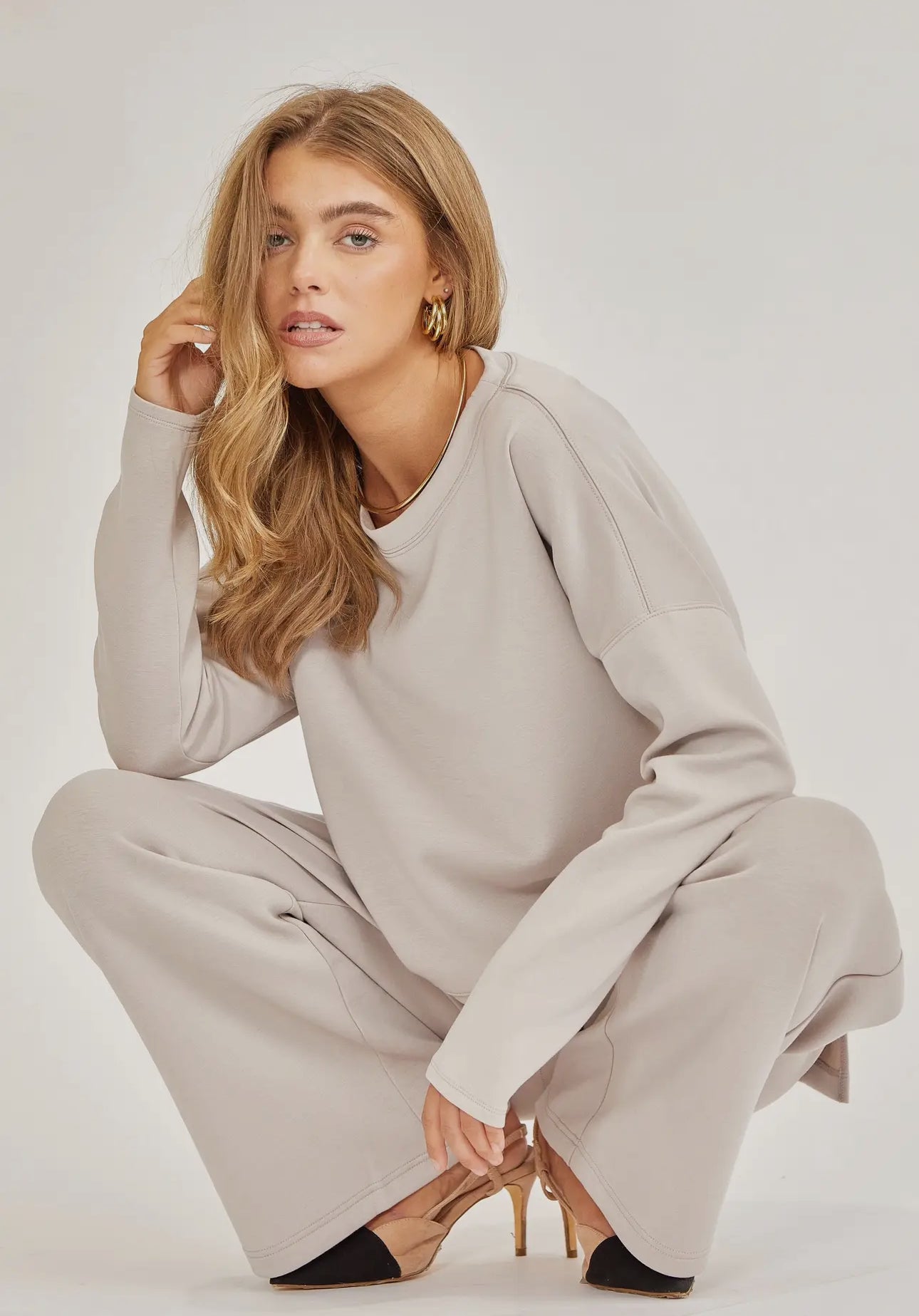 Dear Scarlett Tunic Top + Straight Pants Travel Modal Set