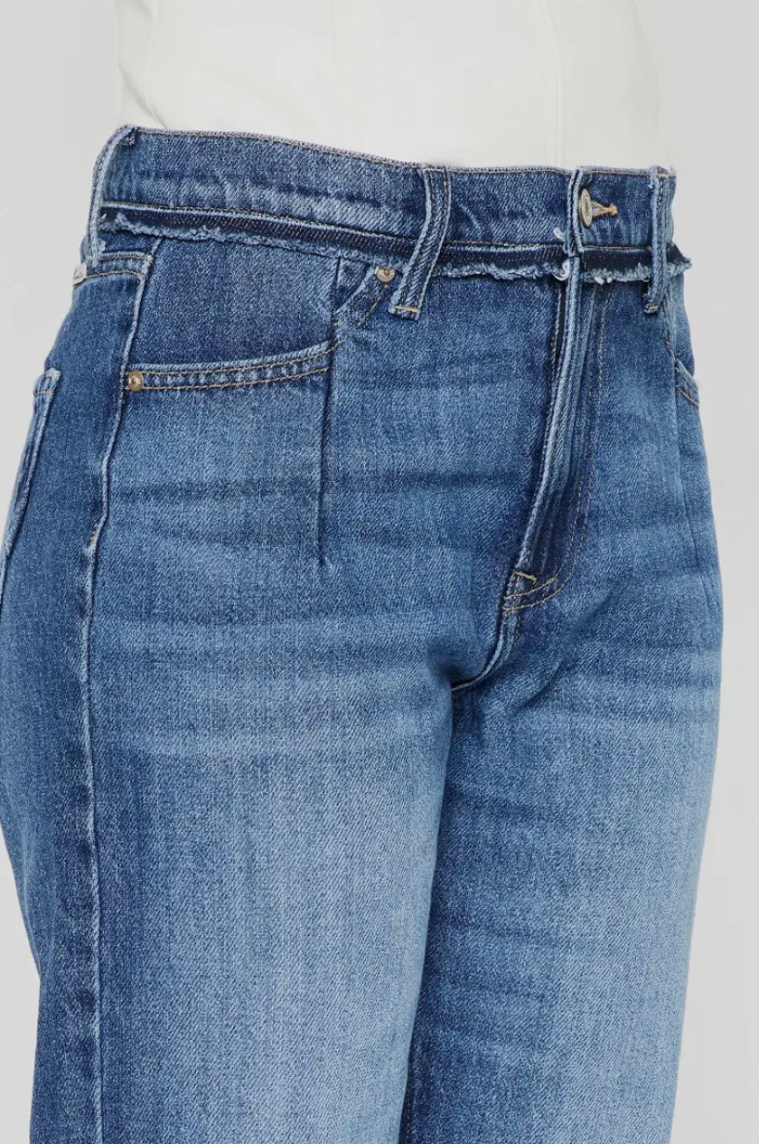 KanCan Jeans HIGH RISE SLIM PLEATS STRAIGHT