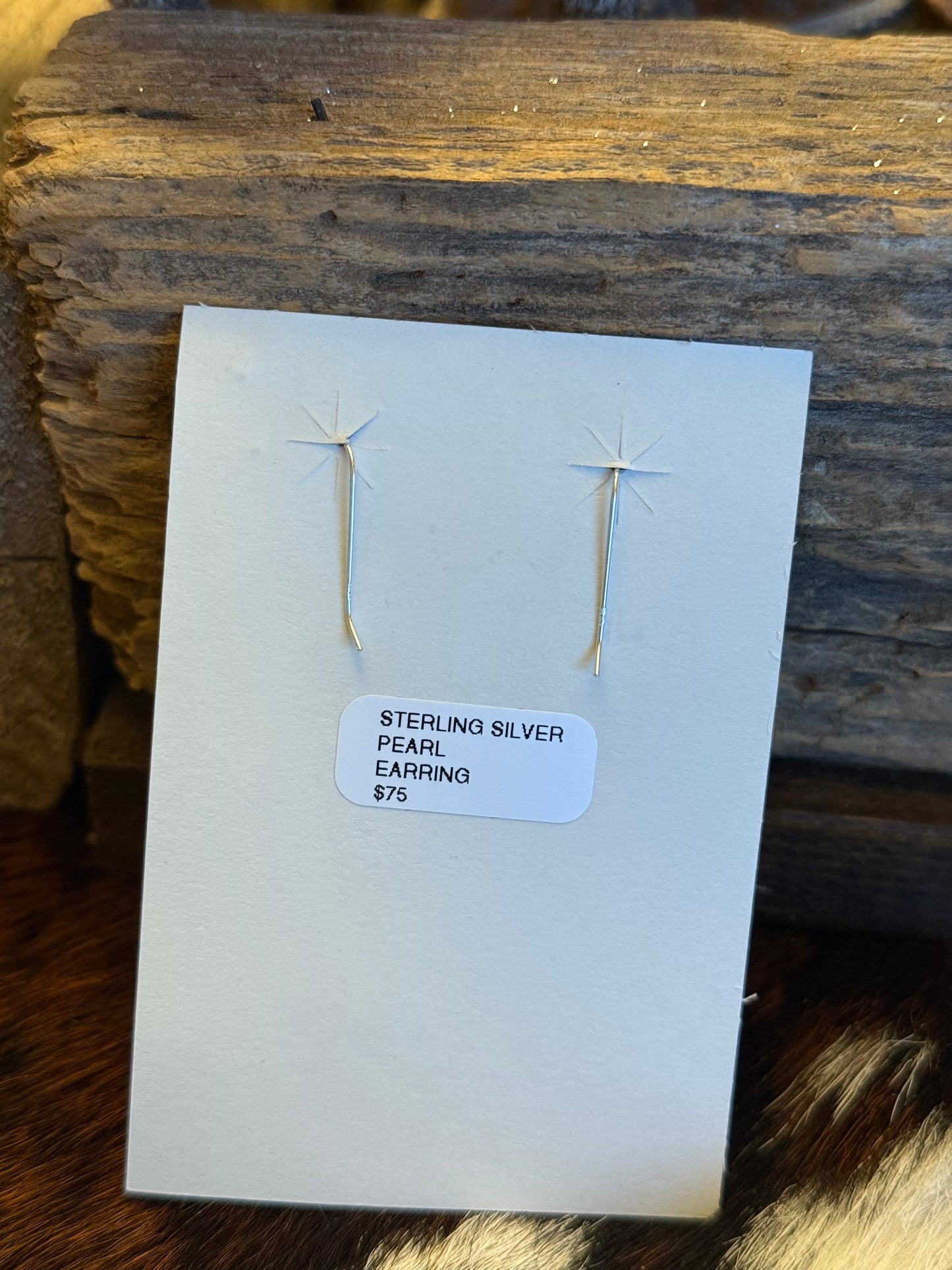 Sterling Silver Pearl Teardrop Loop Earrings