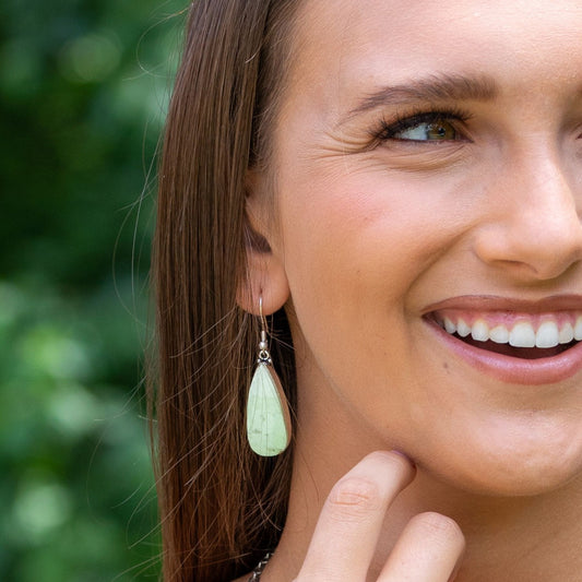 Kashi Semiprecious Stone Earrings – Lemon Chrysoprase