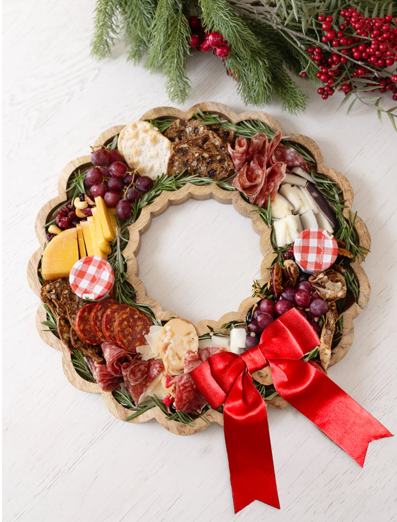 Mary Square Wood Wreath Bow Board