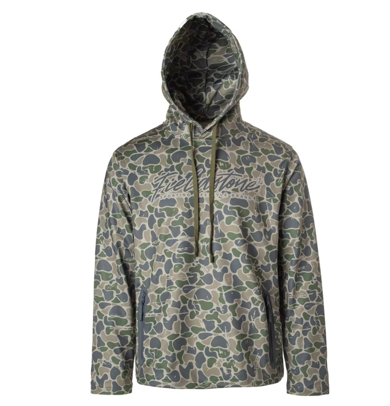 Fieldstone Backwoods Script Camo Hoodie