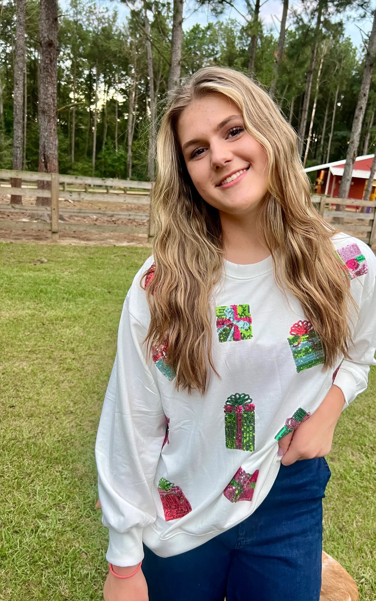 Mary Square Sweatshirt - Sarah Presents Christmas