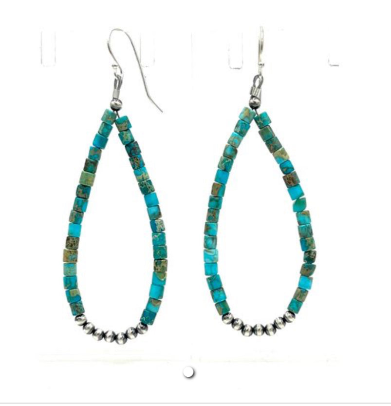 Sterling Silver Kingman Turquoise Earrings