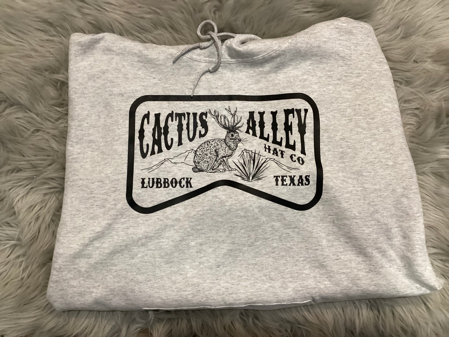 Cactus Alley Grey Hoodie Sweatshirt