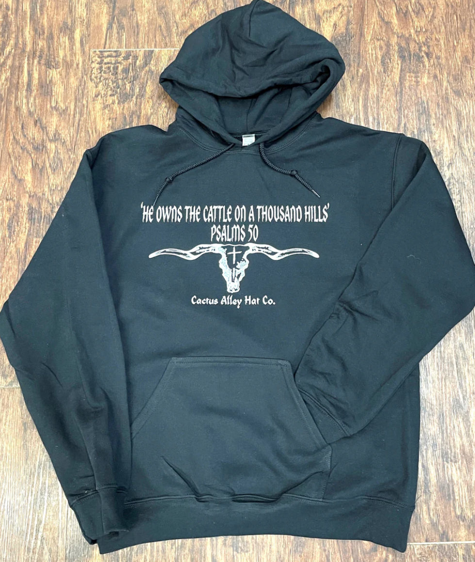 Cactus Alley - “Psalms 50” Black adult hoodie Sweatshirt