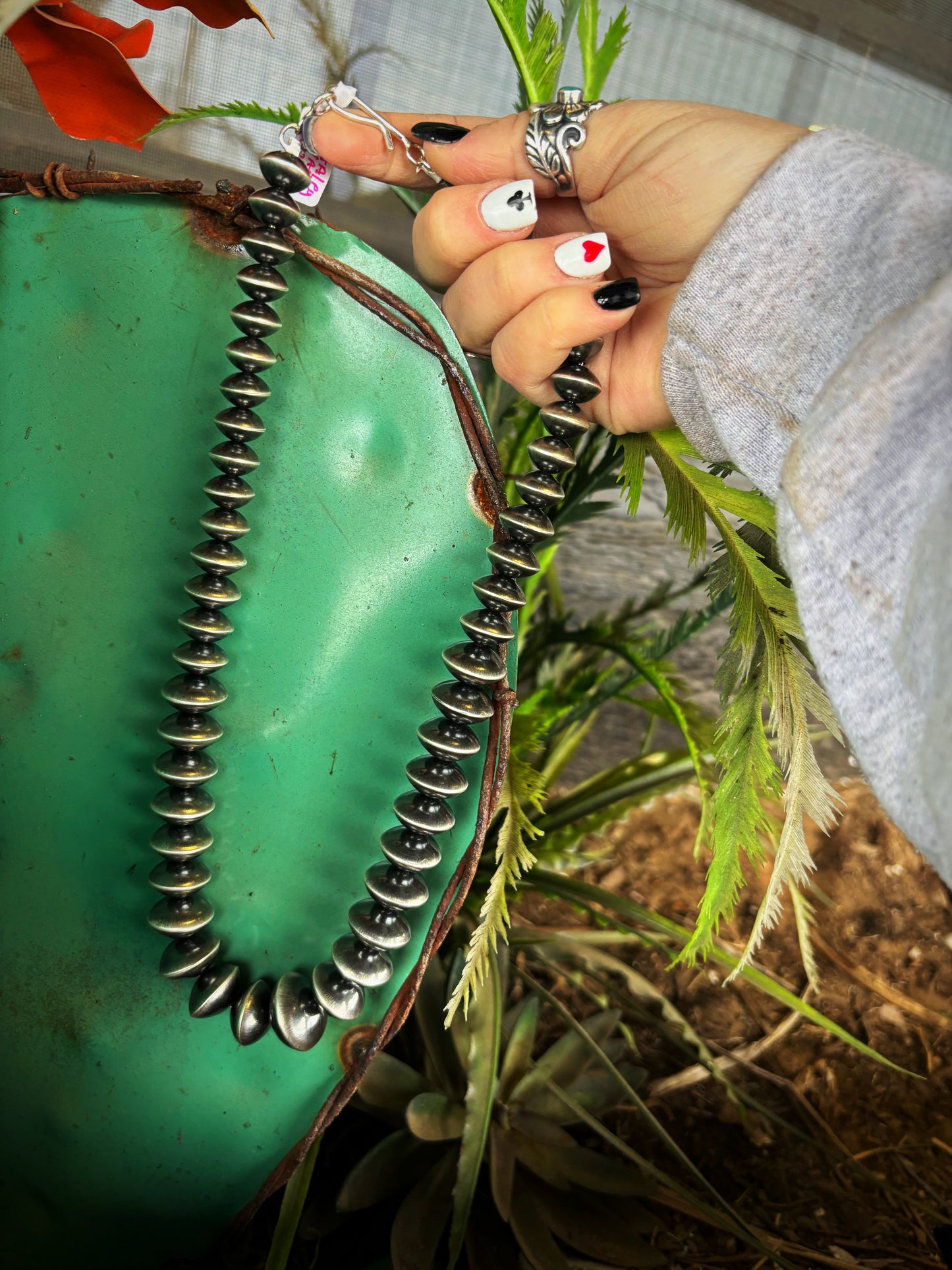 R.Haley Authentic Navajo Disc Pearls Necklace