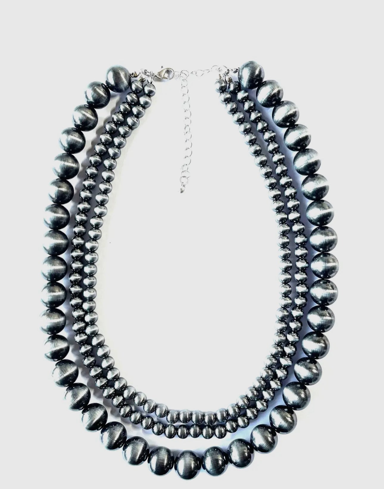 Western 3 Layered FAUX Navajo Pearl Necklace