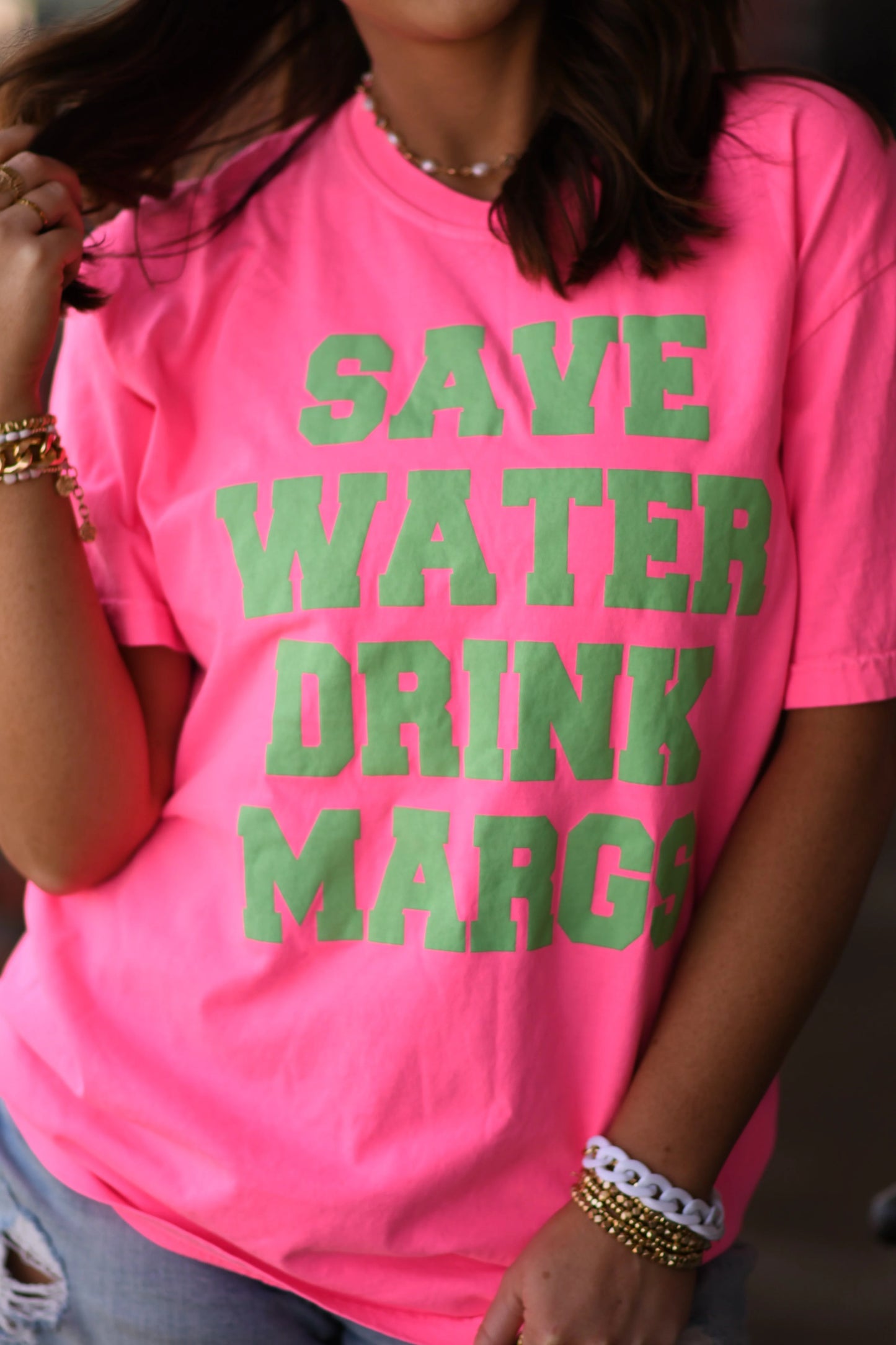 Save Water Drink Margs Puff Tee