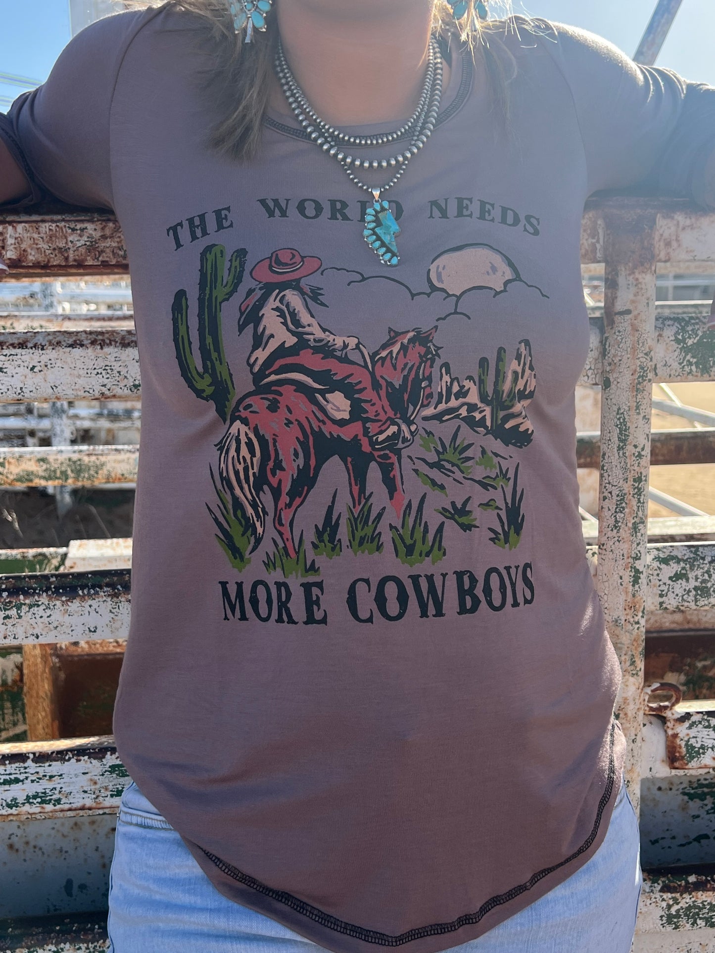 The World Needs More Cowboys Long Sleeve Tee