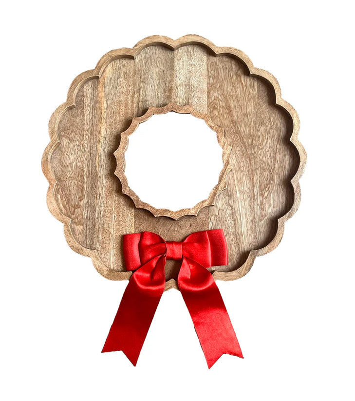 Mary Square Wood Wreath Bow Board