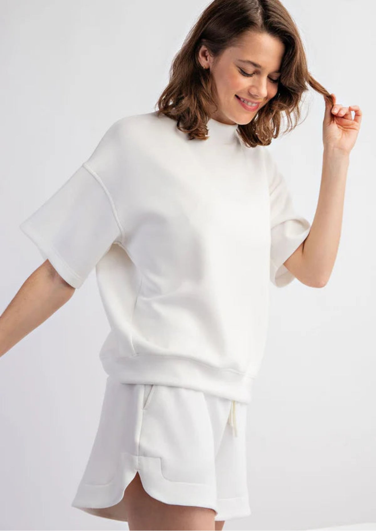 RAE MODE Modal Scuba Basic Short Sleeve Top