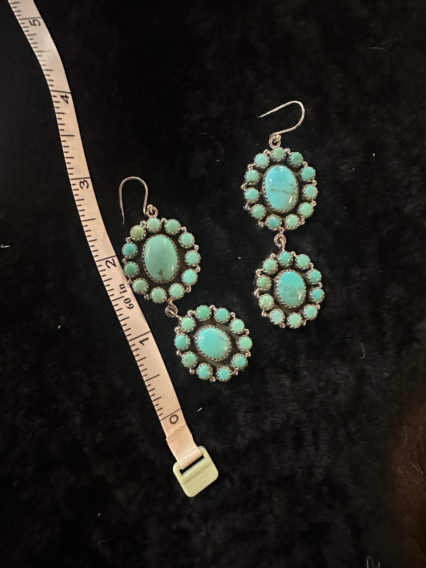 Sterling Silver Kingman Turquoise Handmade Earrings