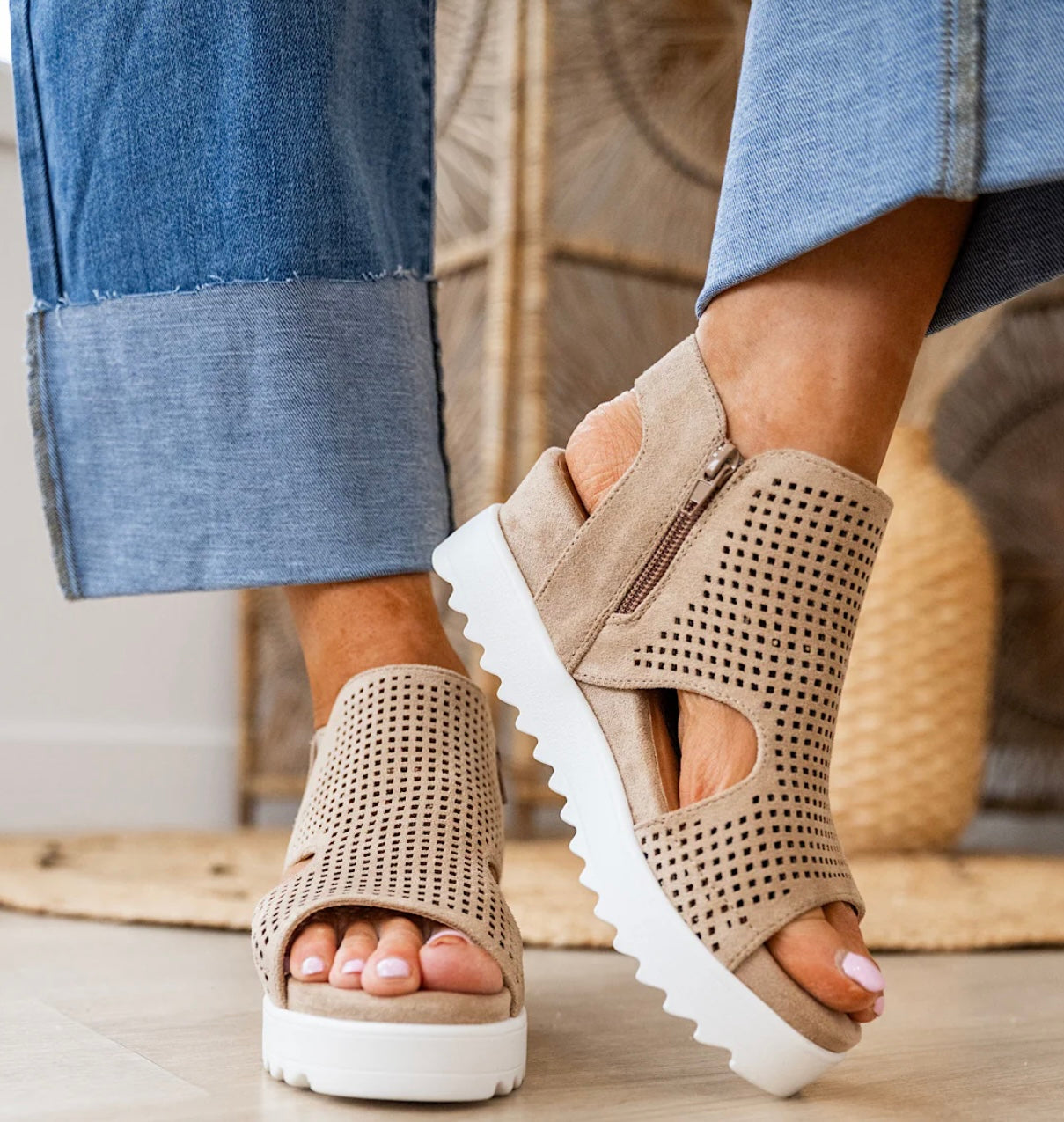 Very G Amy Wedge Sandals - Sand