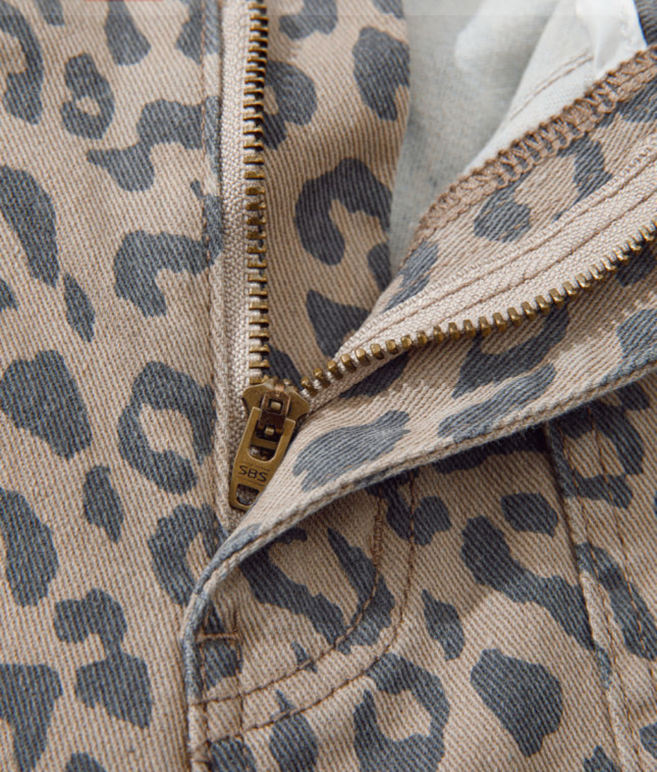Leopard Print Barrel Jeans
