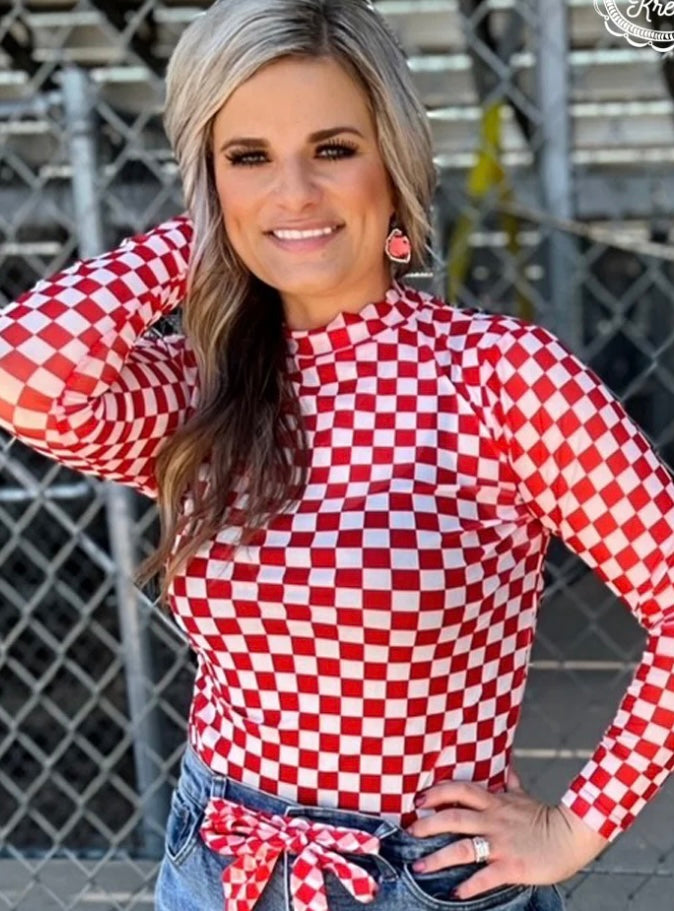 STERLING KREEK Checkered Mesh Top