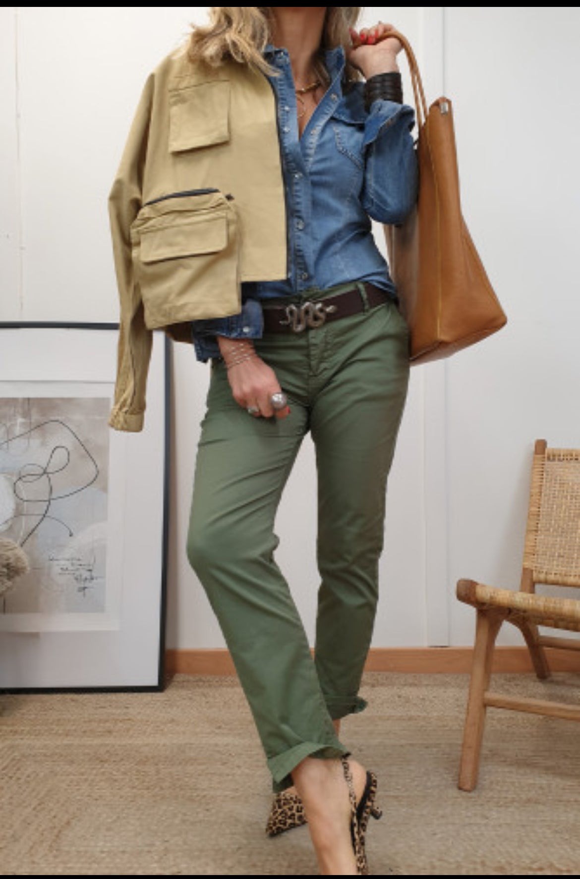 Dusk Blue Flap Pockets Slim Buttoned Denim Shirt