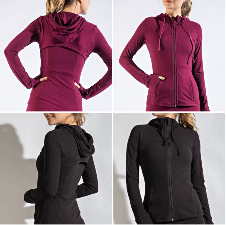 RAE MODE DEFINED BUTTER SOFT FITTED JACKET WITH HOOD
