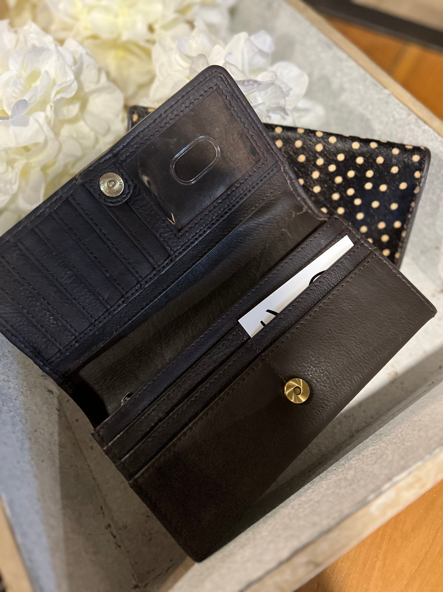 Black and tan axis deer-hide hide wallet American Darling
